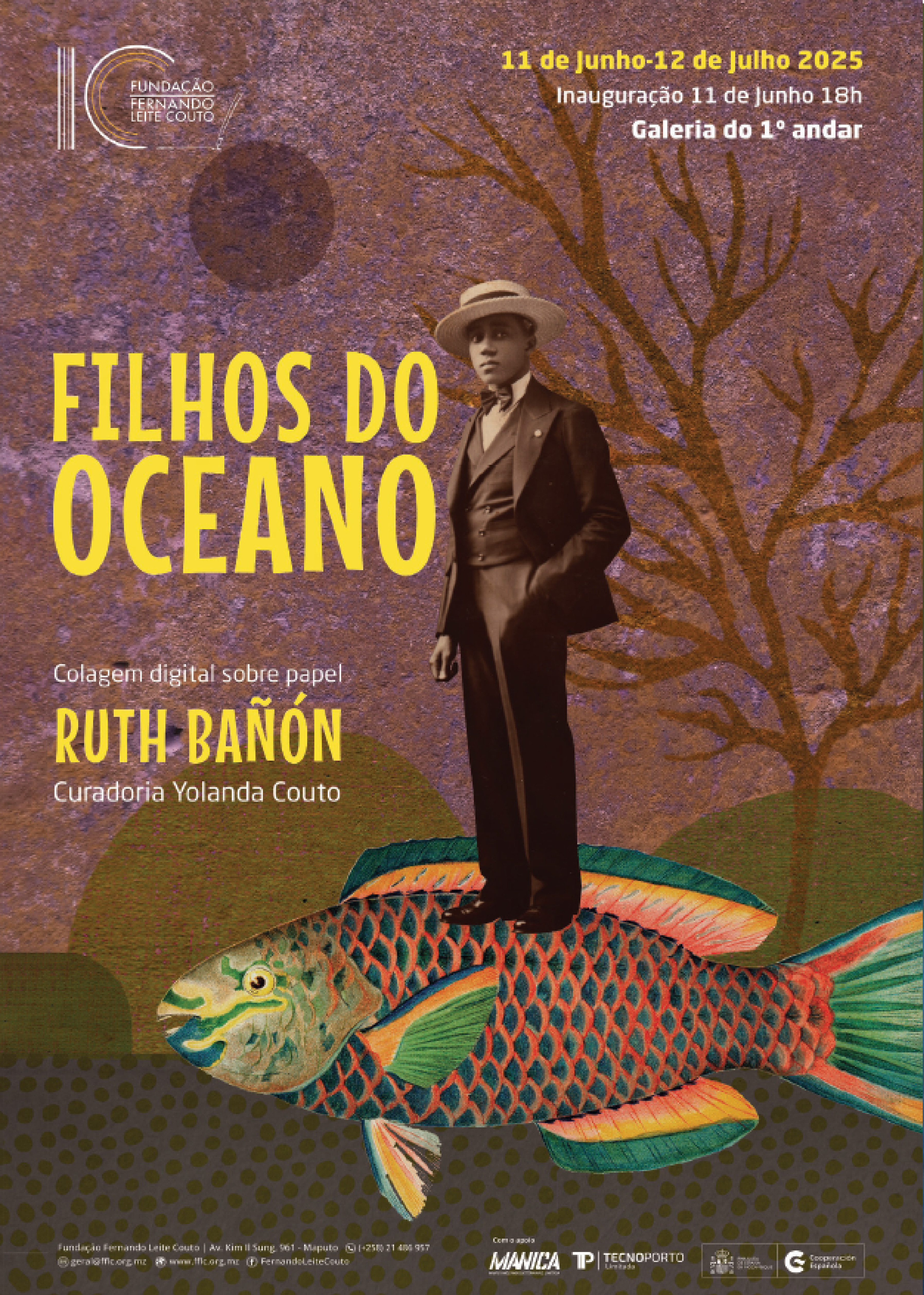 “Filhos do Oceano” – exposição de colagem digital da artista Ruth Bañon